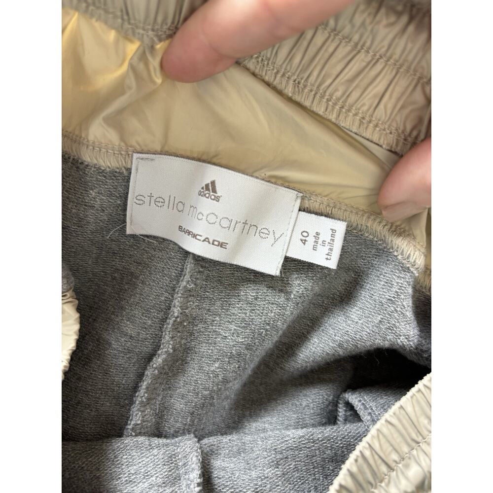 Stella McCartney Adidas Barricade Sweatpants Joggers Tan Grey 40 Pockets - Picture 11 of 15